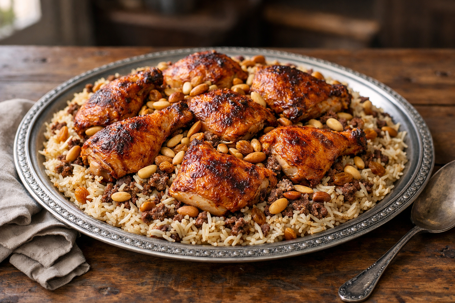 Authentic Chicken Ouzi: The Ultimate Middle Eastern Spiced Rice FeasT