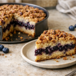 A DailySimmer - Blueberry Crumb Cake (grain-free, gluten-free) - Deliciously Organic Recipe