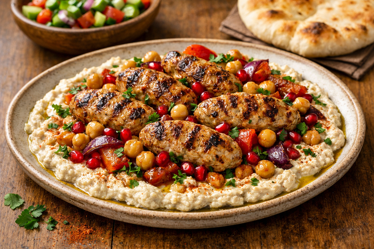 Savory Chicken Meatballs with Grilled Vegetables – Ready in 35 Mins