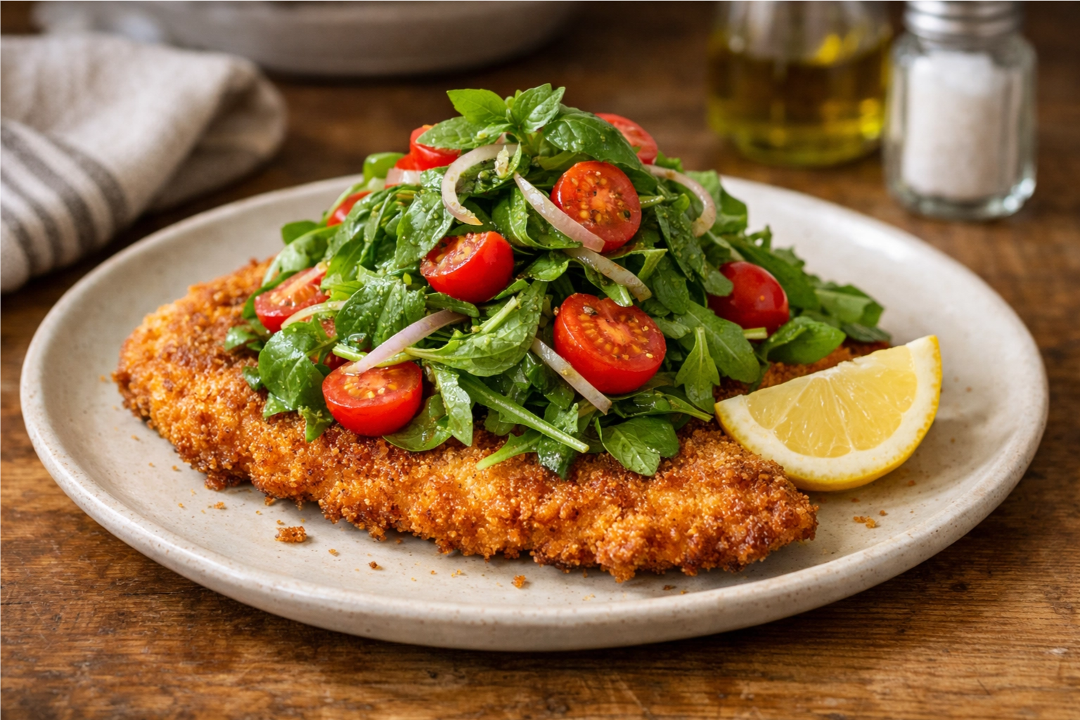 A DailySimmer - THE BEST Crispy Chicken Milanese Recipe Recipe
