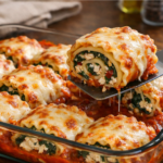 A DailySimmer - Chicken Spinach Lasagna Roll Ups Recipe