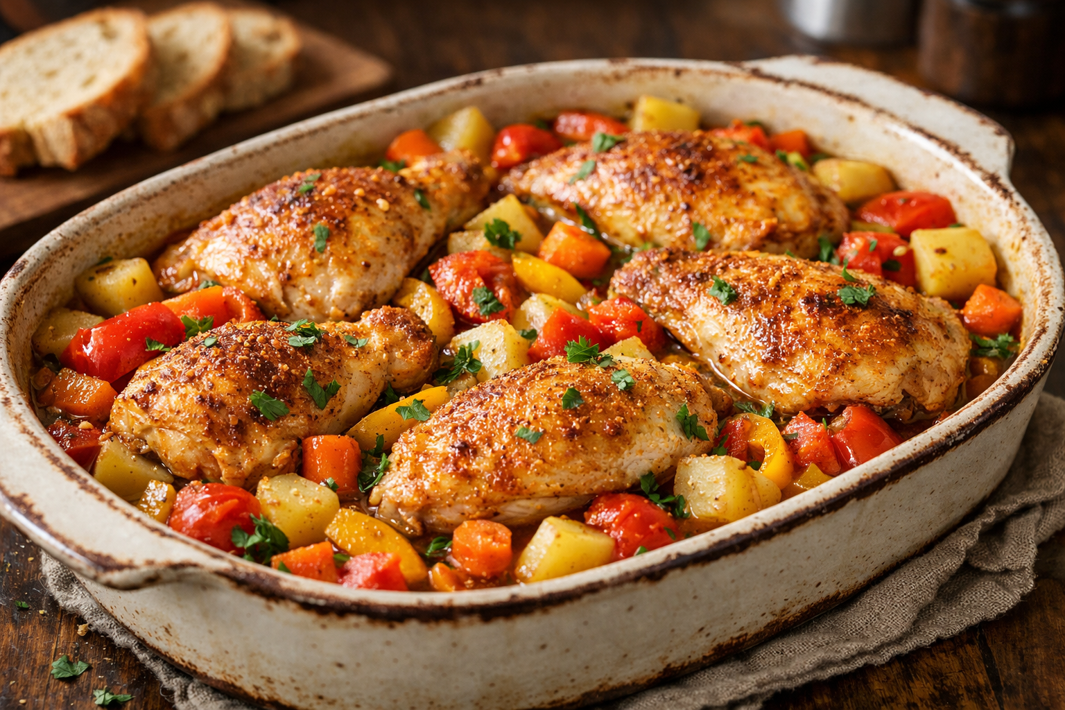 Chicken & Mixed Vegetable Casserole – Ready in 60 Minutes