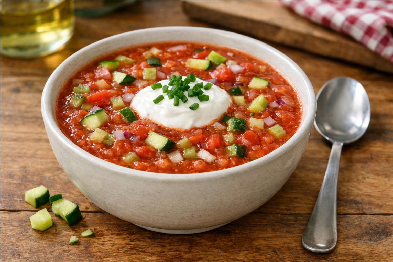 A DailySimmer - The BEST Traditional Gazpacho (10-Minute Blender Recipe)