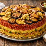Best Authentic Middle Eastern Stuffed Eggplant with Rice & Chicken