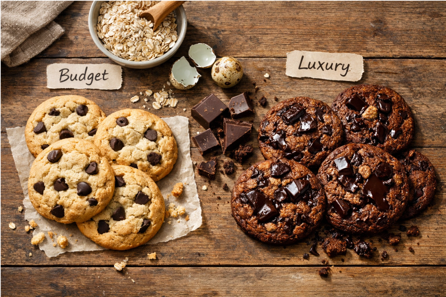 $5 vs $50 Chocolate Cookie Recipe