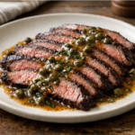 25-Minute Pan-Seared Flank Steak with Mustard Sauce