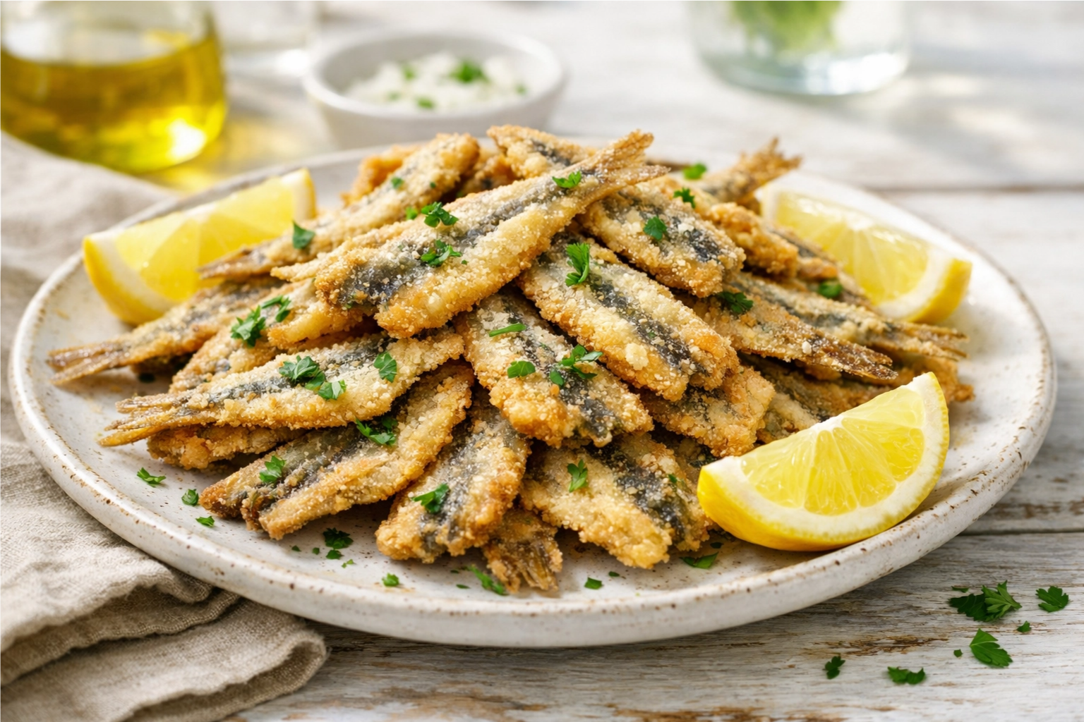 Easy & Crispy Fresh Anchovy Fillets – Healthy, Golden‑Fried Delight