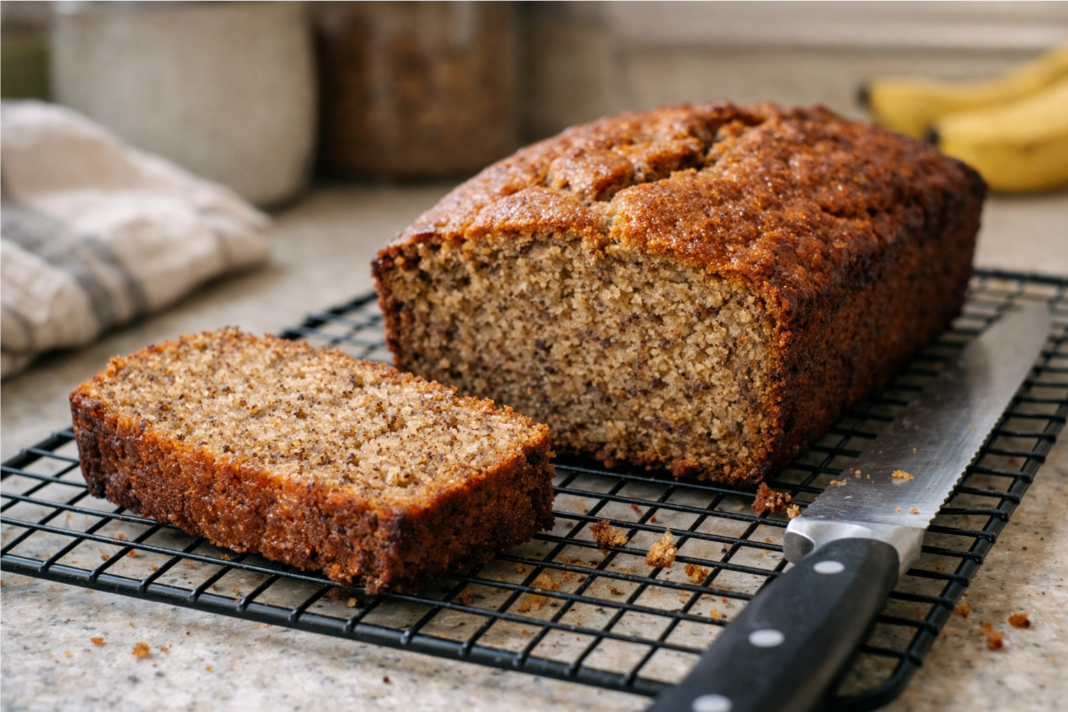 A DailySimmer - Gluten-Free Banana Bread Recipe - Deliciously Organic Recipe