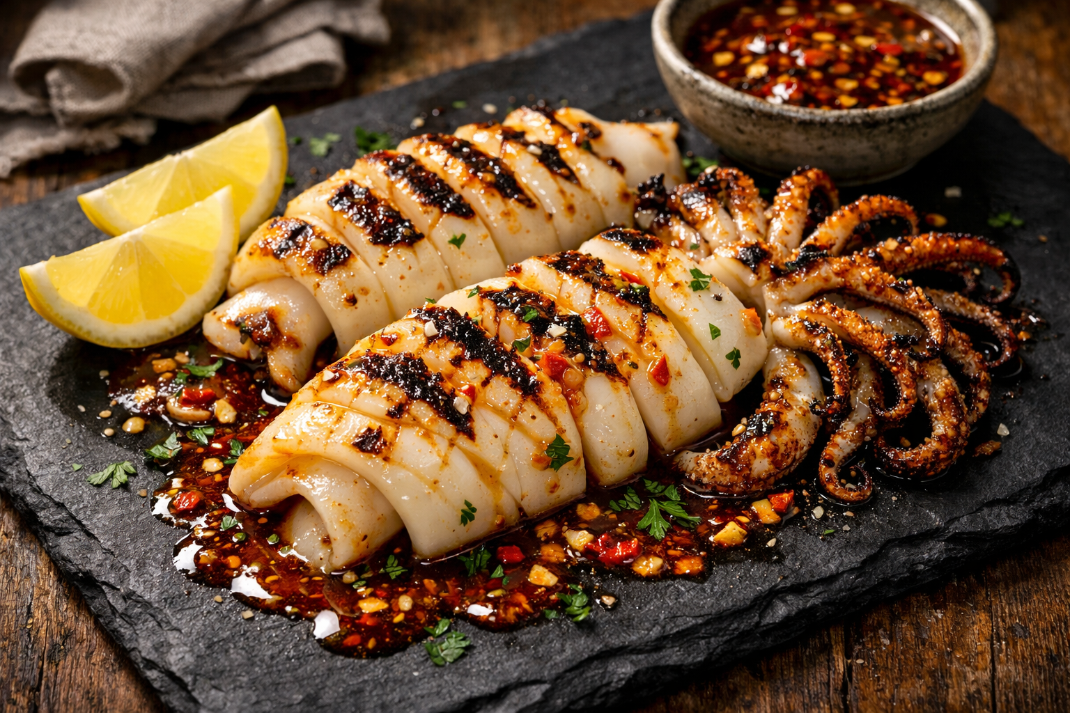 Chili‑Sesame Grilled Istakaza