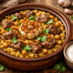 Hearty Lamb & Rice Tajine with Creamy Yogurt – Ready in