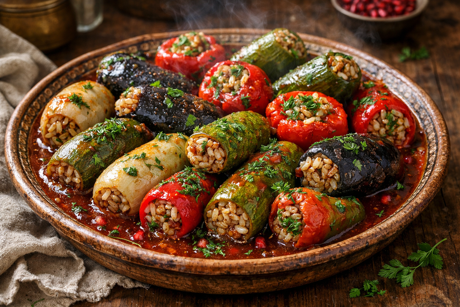 Hearty Stuffed Zucchini, Eggplant & Bell Pepper – Ready in 30 Minutes