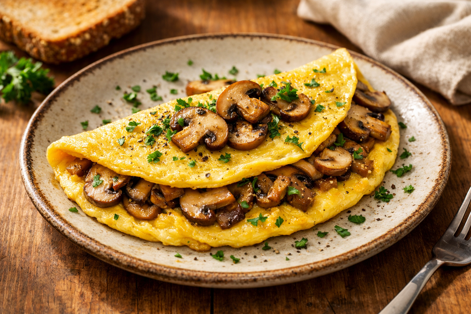 Tasty Mushroom Omelette – Ready in 15 Minutes