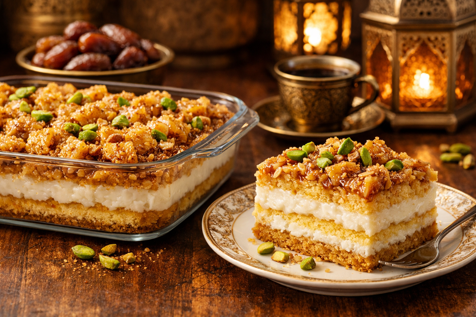 Decadent Layered Baklava Rice Pudding Dessert - Ready in 75 Minutes