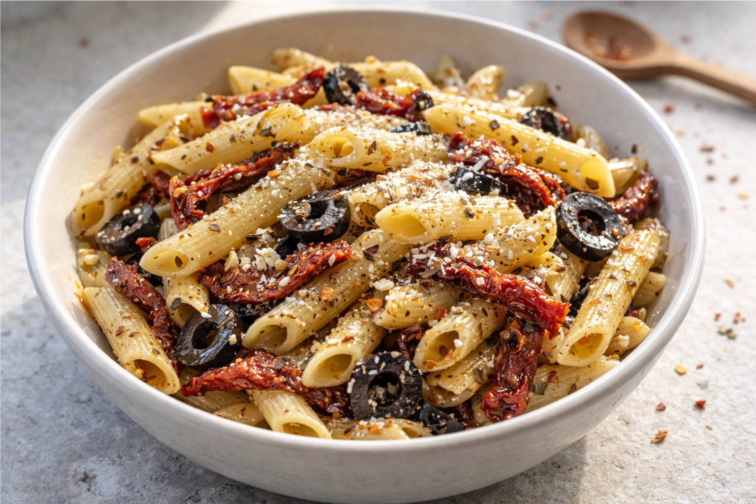 Olive & Sun‑Dried Tomato Pasta