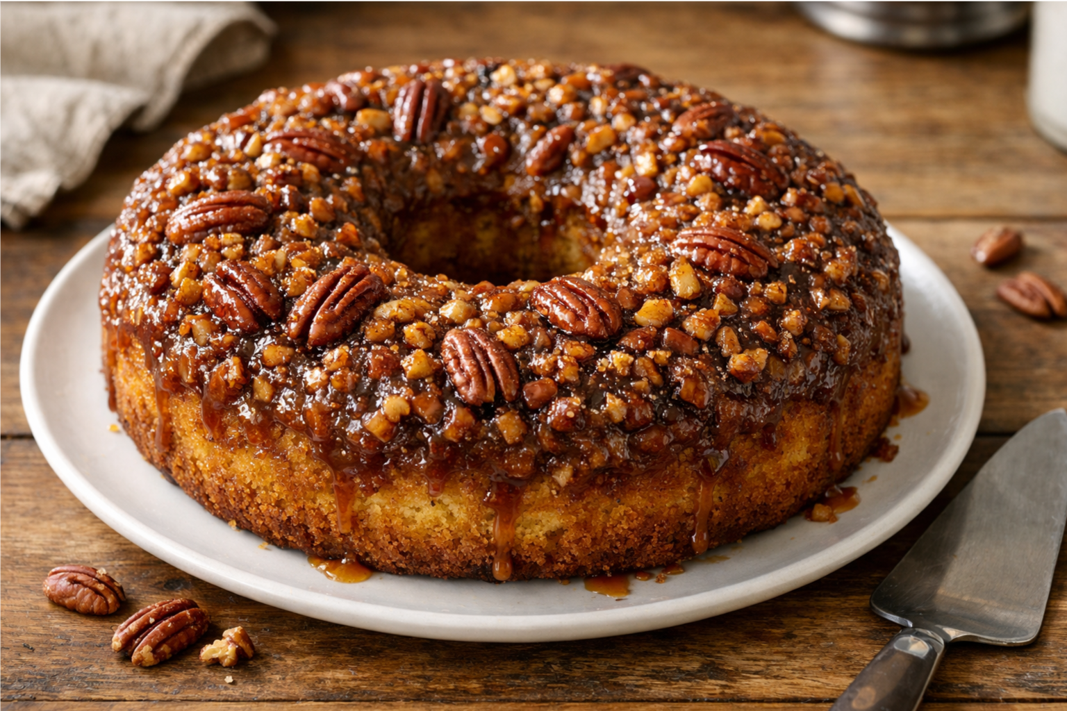 A DailySimmer - Pecan Pie Bundt Cake (Gluten-Free) Recipe