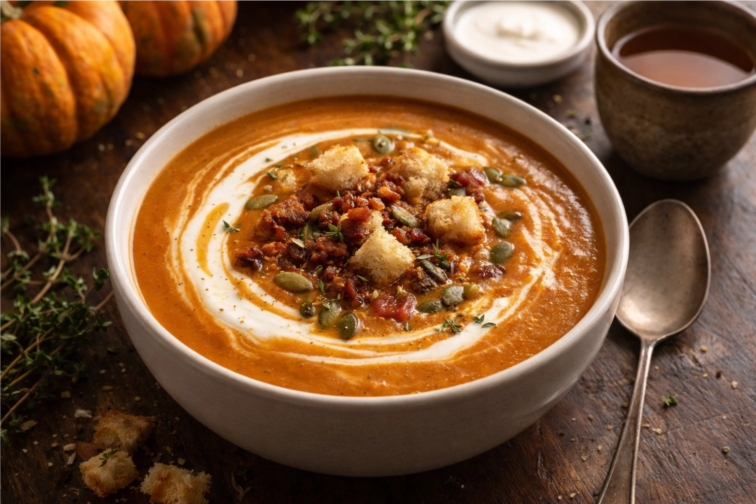 A DailySimmer - Pumpkin Soup - Homemade Hooplah Recipe