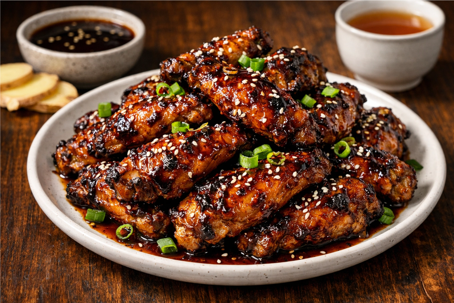 A DailySimmer - Slow Cooker Honey Teriyaki Chicken Wings Recipe