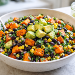 Roasted Sweet Potato & Black Bean Salad (with Zesty Lime Dressing)