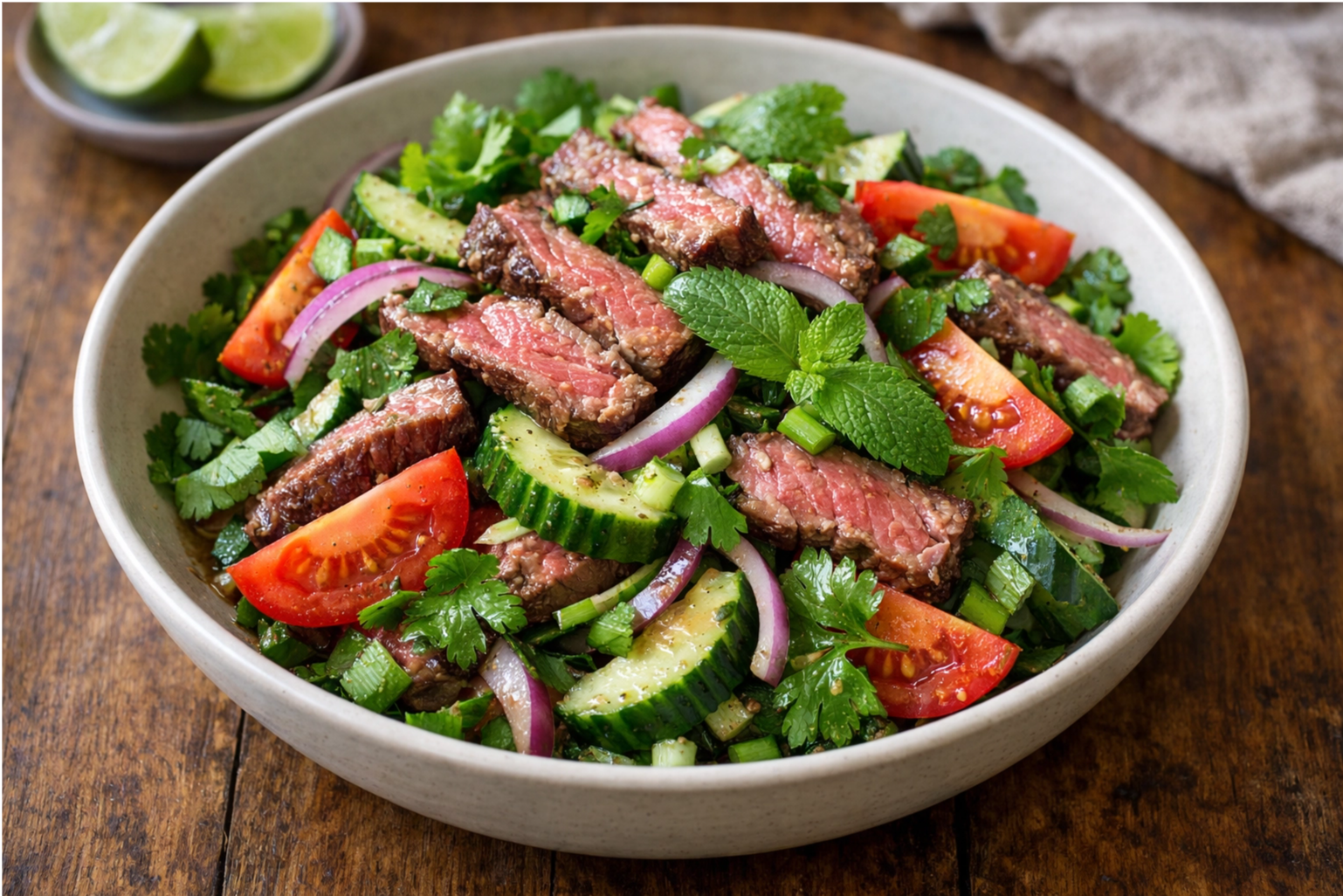 Thai Beef Salad — Yum Nua (Homemade Marinade + Dressing)