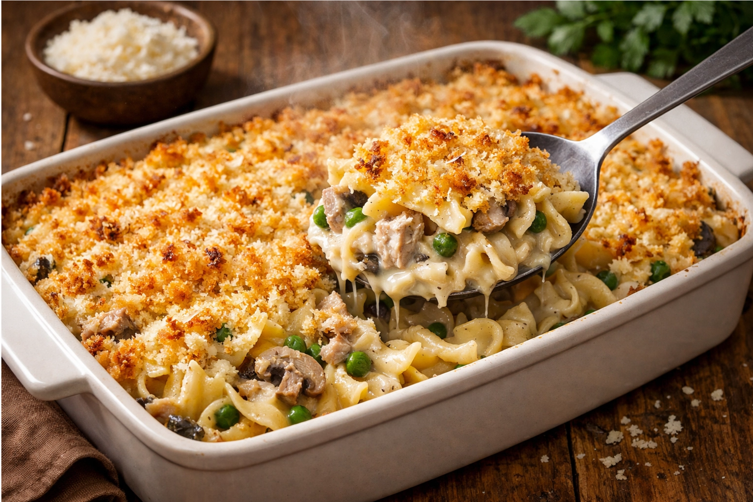 A DailySimmer - Tuna Noodle Casserole - Homemade Hooplah Recipe