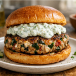 Juicy Greek Turkey Burgers Recipe (+ Tzatziki Sauce!)