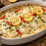 Baked Fish Fillets with Creamy White Sauce