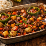 Tender Beef & Vegetable Tray Bake – Crowd-Pleasing Dinner in 70 Minutes