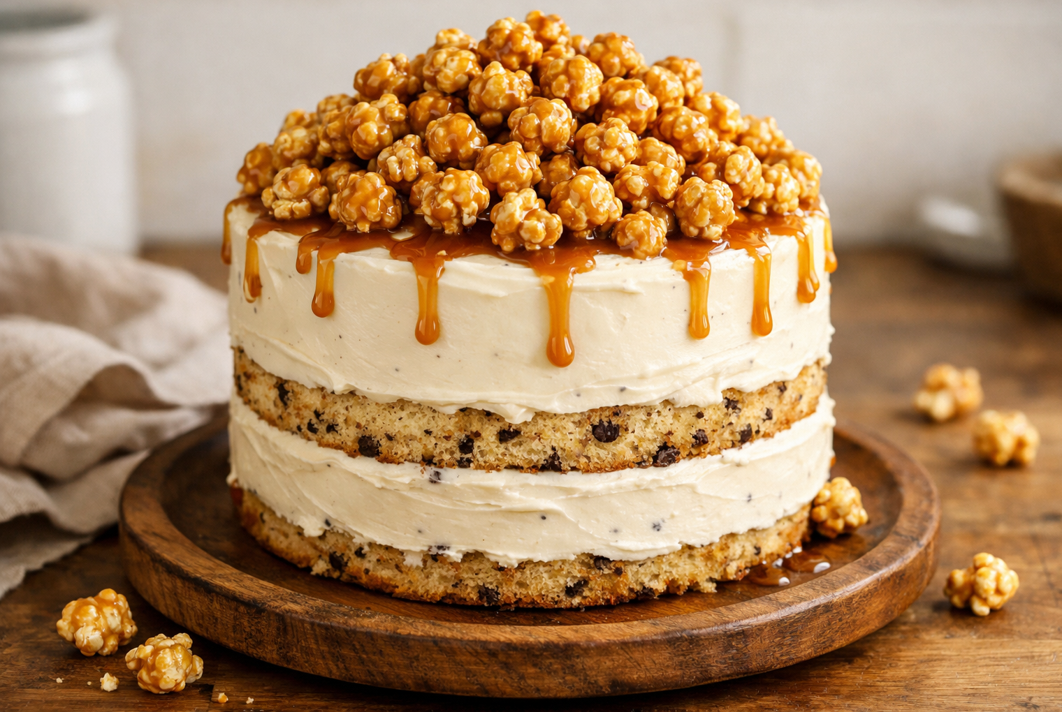 Irresistible Caramel Popcorn Cake – Ready in 25 Minutes