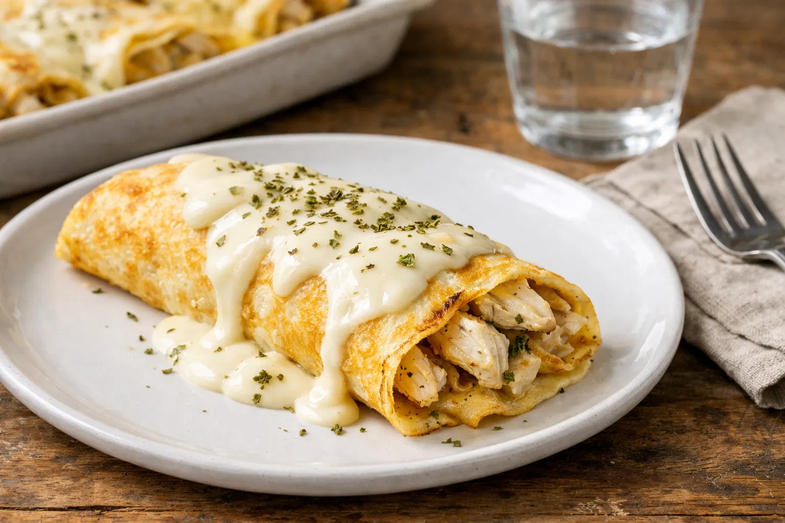 Chicken Crepes with Béchamel