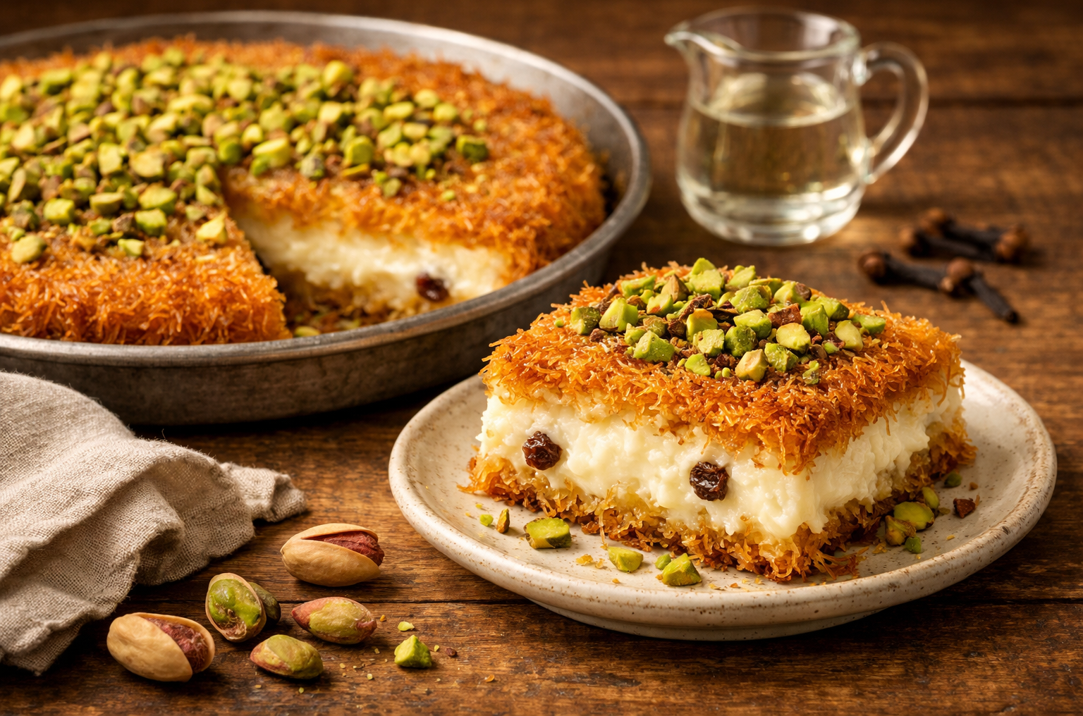Kunafa Tray with Cream
