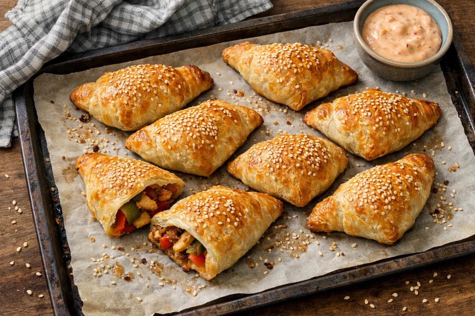 Cheesy Chicken Fajita Pastries