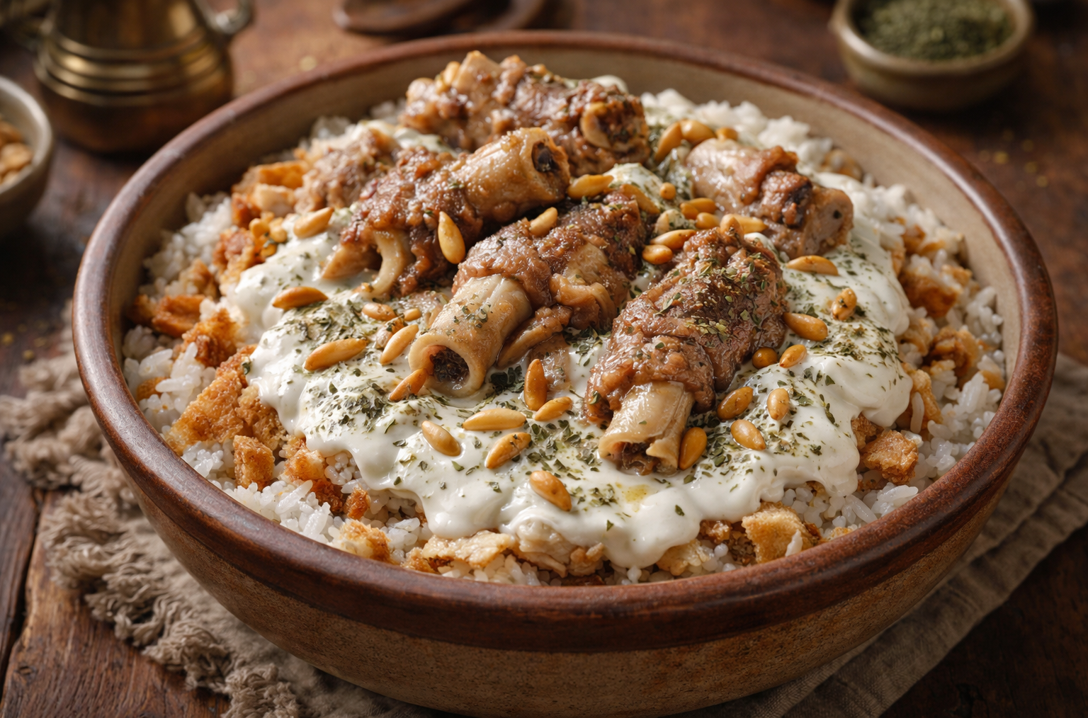 Traditional Lamb Feet Fatteh