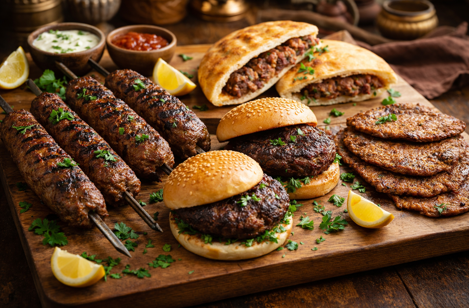 4 Juicy Ground Beef Recipes: Stuffed Pitas, Fake Steak Patties, Burgers & Grilled Skewers – Ready in 2 Hours