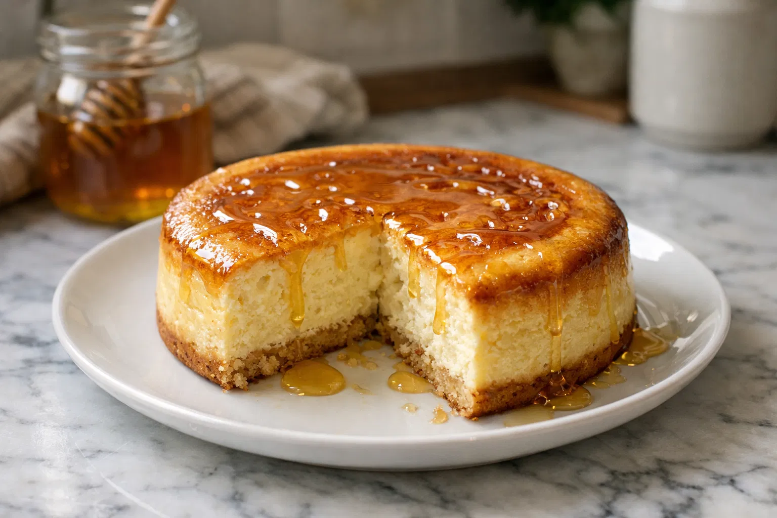 Honey Cheese Cake – Light, Fluffy & Irresistibly Sweet