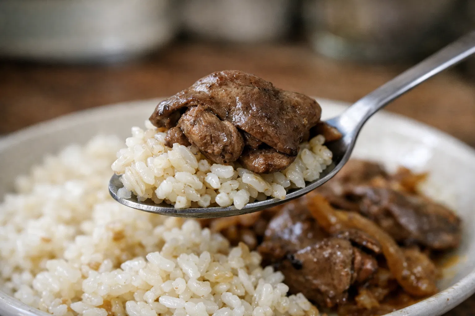 Authentic Egyptian Rice with Chicken Liver and Gizzards