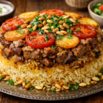 Basmati Rice and Meat Maqluba with Vegetables