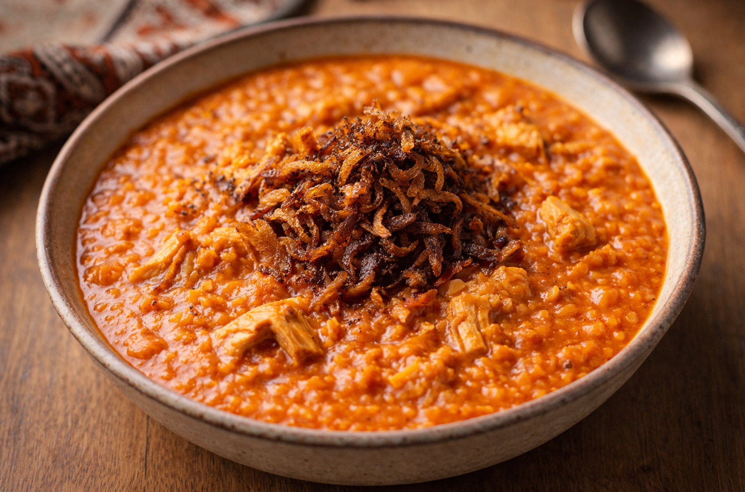 Creamy Tomato Chicken Cracked Wheat Porridge – Ready in 3 Hours