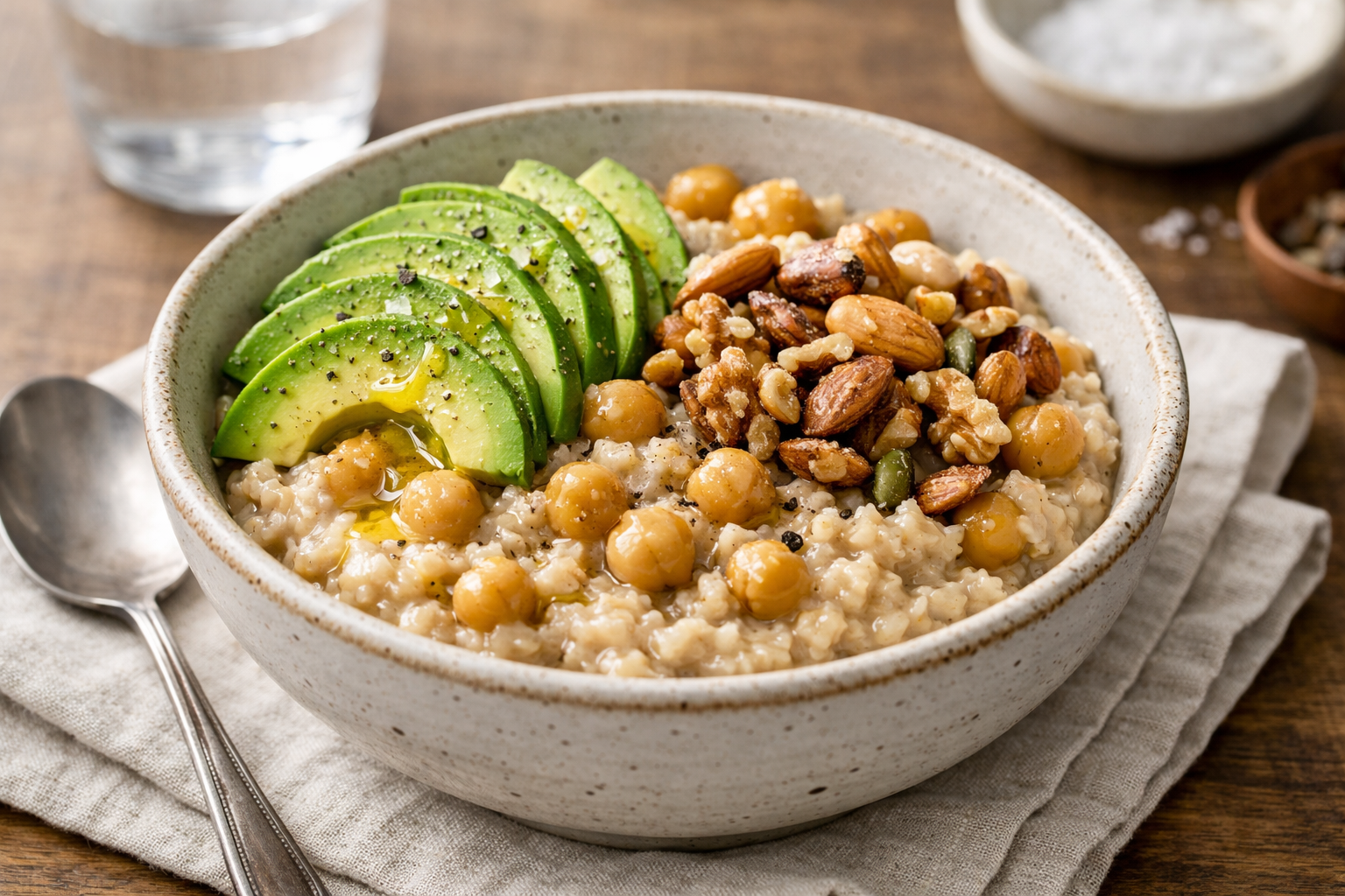 Energizing Whole Grain Breakfast with Hummus