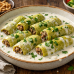 Stuffed Zucchini in Yogurt Sauce