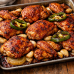 Spicy Sheet Pan Chicken Dinner – Feeds 7 in 50 Minutes