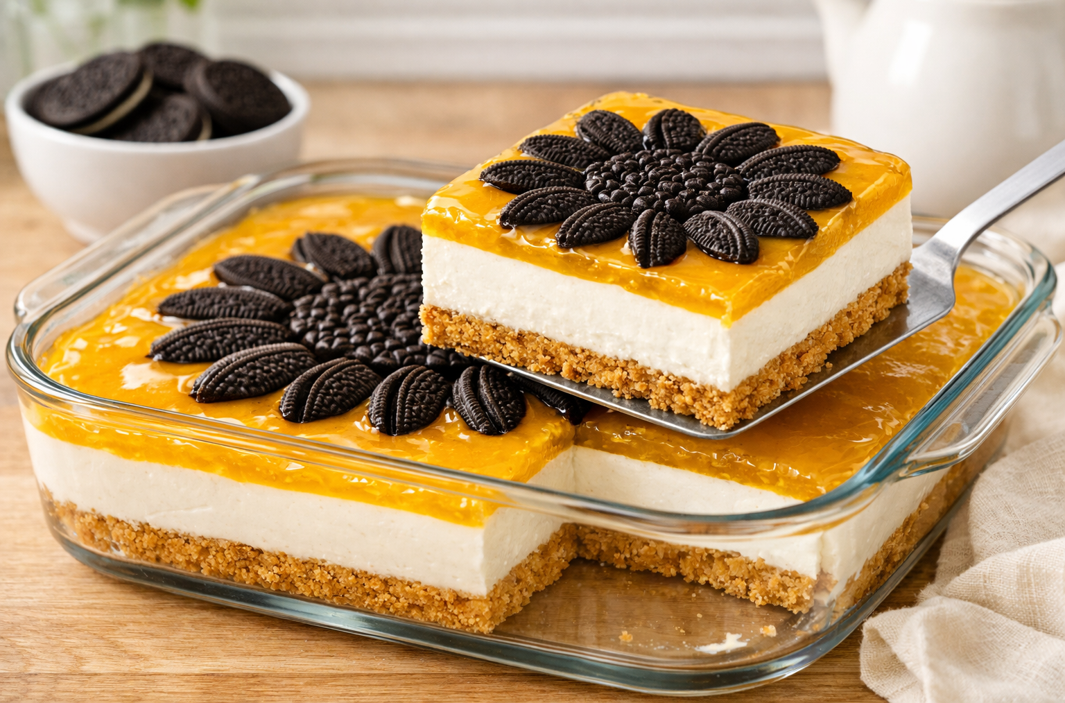 No Bake Sunflower Cake