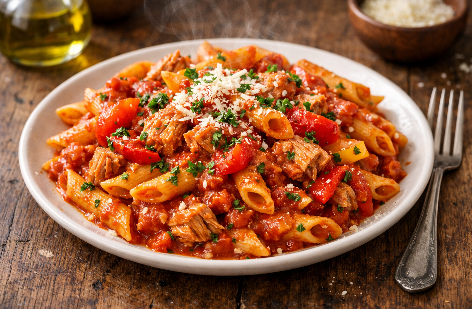 Tuna Pasta with Tomato Sauce