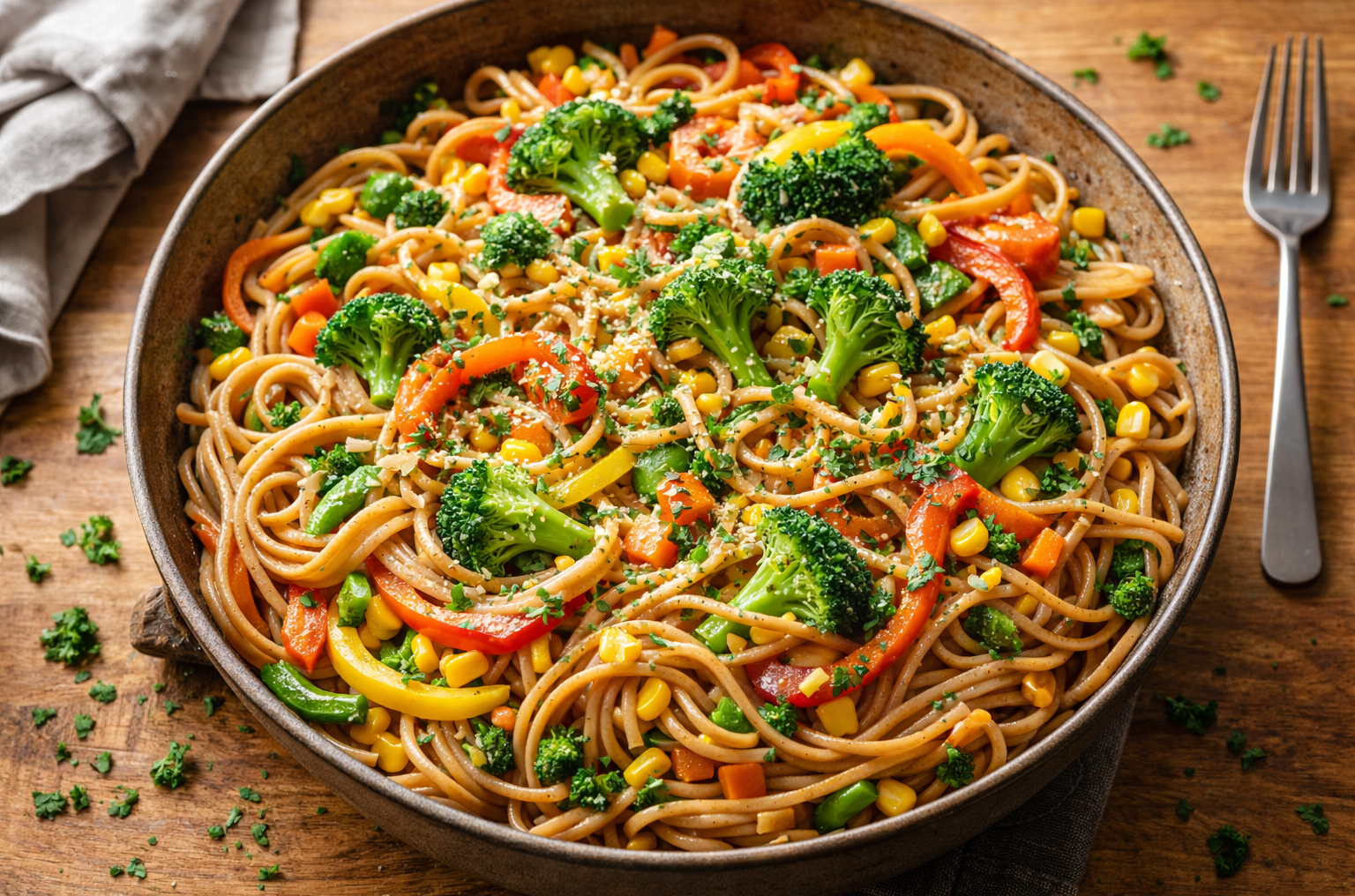 Easy Whole Wheat Veggie Pasta – Healthy & Ready in 20 Minutes