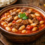 Hearty White Bean and Lamb Stew – Traditional Levantine Recipe